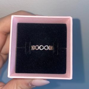 Authentic Pandora Simple Infinity Band ring, Sterling silver 825, worn once